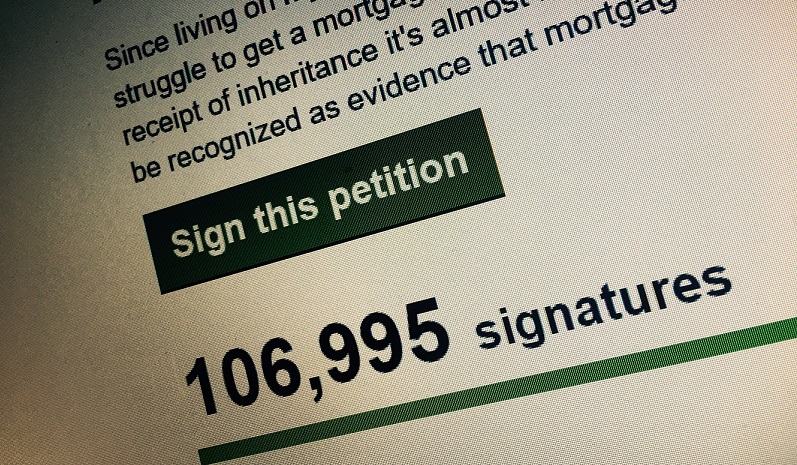 Petition to make rent payments 'proof' you can afford mortgage